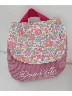 Cartable sac à dos personnalisable Betsy cupcake et velours