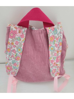 Cartable sac à dos personnalisable Betsy cupcake et velours