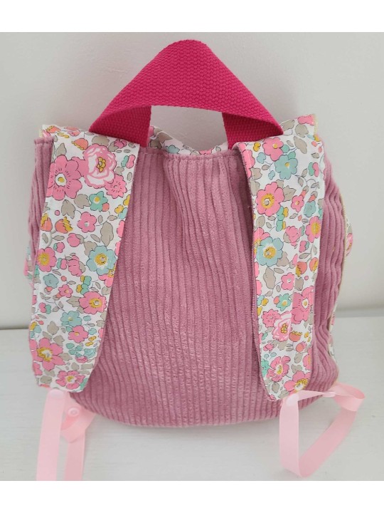 Cartable sac à dos personnalisable Betsy cupcake et velours