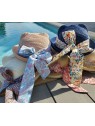 Chapeau de paille fillette et noeud liberty