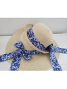 Chapeau de paille fillette et noeud liberty