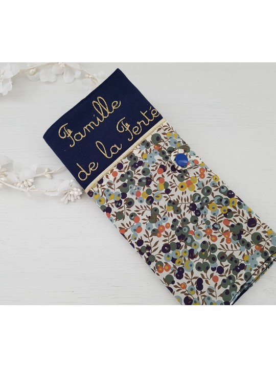 Protège livret de famille personnalisable liberty Wiltshire autumn (cadeau mariage, naissance ...)