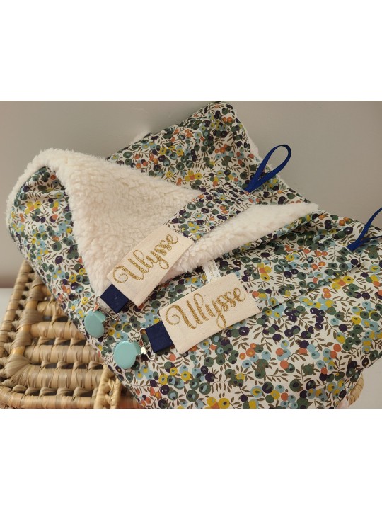 Attache tétine liberty Wiltshire autumn personnalisée