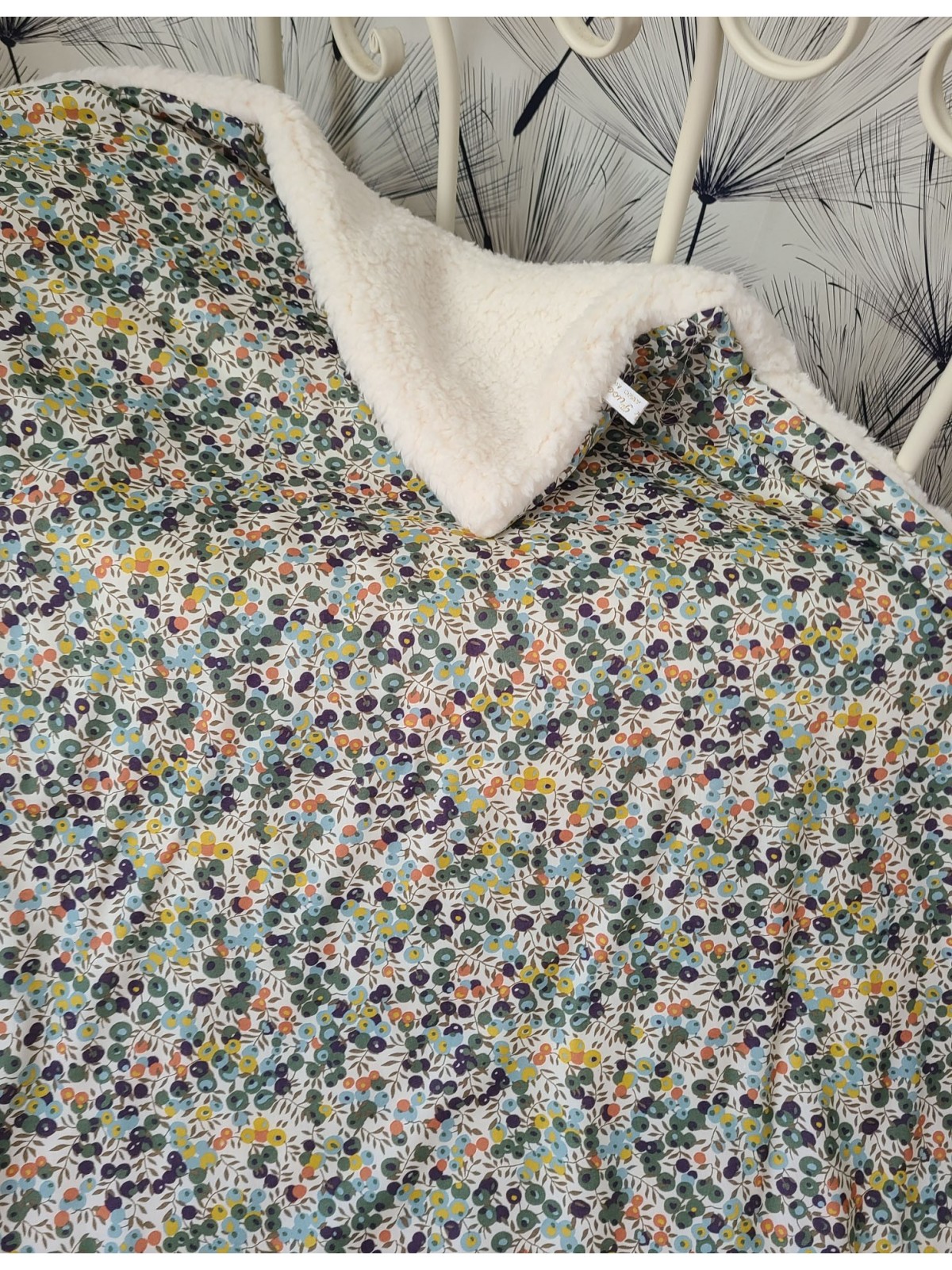 Couverture bébé liberty Wiltshire et moumoute (cadeau naissance ...)