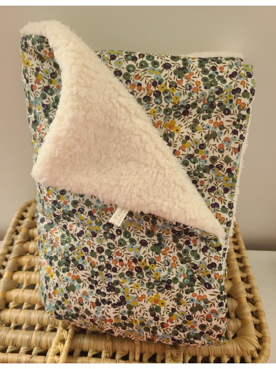 Couverture bébé liberty Wiltshire et moumoute (cadeau naissance ...)