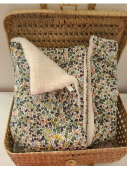 Couverture bébé liberty Wiltshire et moumoute (cadeau naissance ...)