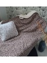 Couverture double gaze léopard moumoute 150x150