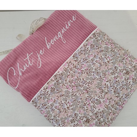 Pochette livre en velours et liberty Wiltshire