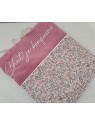 Pochette livre en velours et liberty wiltshire fluo