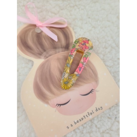 Barrette fillette liberty résine