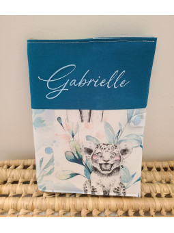 Protège carnet de santé thème jungle personnalisable avec prénom