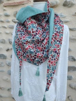Chèche liberty et double gaze Poppy and Daisy