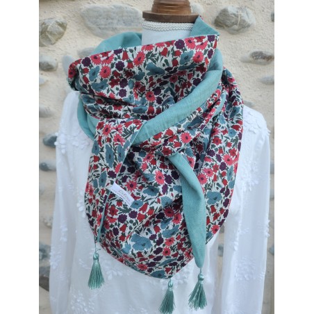 Chèche liberty et double gaze Poppy and Daisy