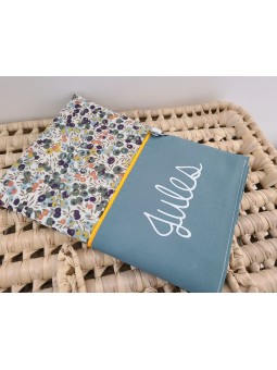 Protège carnet de santé liberty Wiltshire autumn, personnalisé avec prénom