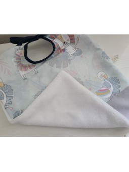 Bavoir coton jungle / éponge personnalisé prénom