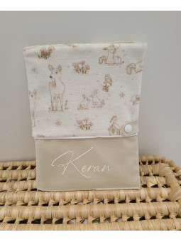 Protège carnet de santé tout doux personnalisable avec prénom