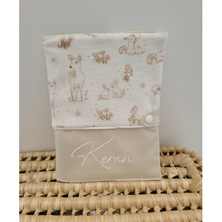 Protège carnet de santé tout doux personnalisable avec prénom