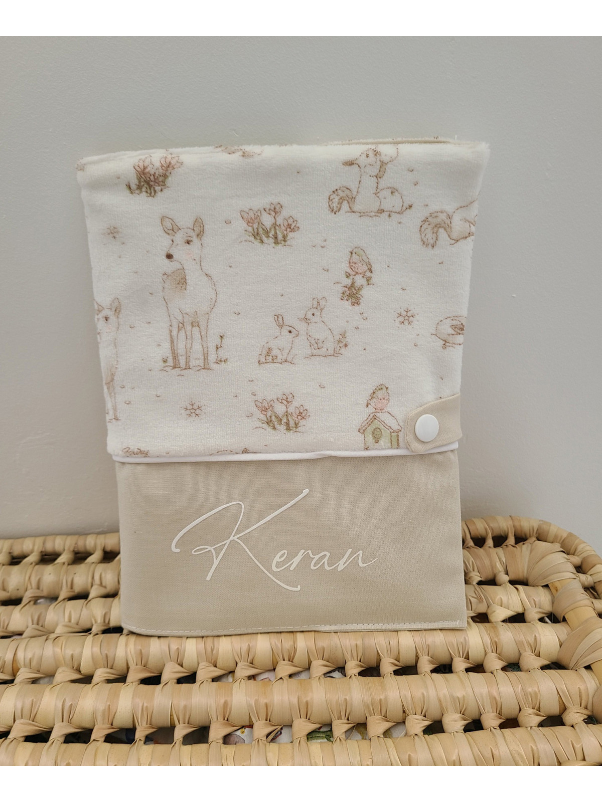 Protège carnet de santé tout doux personnalisable avec prénom