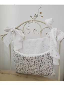 Trousse de toilette personnalisée pour bébé en liberty (doublée de coton enduit)