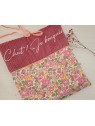 Pochette livre en velours vieux rose et liberty betsy