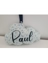 Veilleuse LED nuage en coton origami bleu, personnalisable