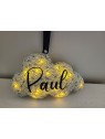 Veilleuse LED nuage en coton origami bleu, personnalisable