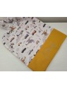 Grande serviette élastiquée et personnalisée pour maternelle en coton petits véhicules