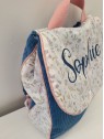 Sac à dos pour entrée en maternelle / crèche personnalisé, liberty Theo fille et velours