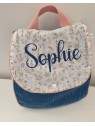 Sac à dos pour entrée en maternelle / crèche personnalisé, liberty Theo fille et velours