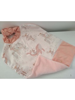 Grande serviette élastiquée petites souris et licornes pour maternelle, tissus au choix