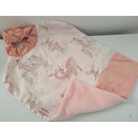 Grande serviette élastiquée petites souris et licornes pour maternelle, tissus au choix