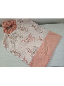 Grande serviette élastiquée petites souris et licornes pour maternelle, tissus au choix