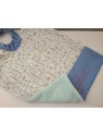 Grande serviette élastiquée liberty Theo pour maternelle ou tissus au choix