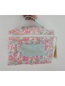 Vanity trousse de toilette personnalisable en liberty Betsy cupcake matelassé