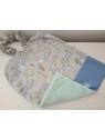 Grande serviette élastiquée petits animaux savane pour maternelle ou tissus au choix