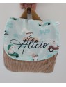 Sac à dos pour entrée en maternelle / crèche personnalisé petites voitures