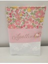 Protège carnet de santé romantique liberty Betsy, broderie anglaise et double gaze personnalisable