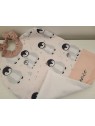 Grande serviette élastiquée et personnalisée pour maternelle, coton pingouins éponge