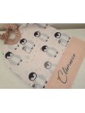 Grande serviette élastiquée et personnalisée pour maternelle, coton pingouins éponge