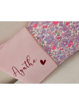 Coussin 30x50 personnalisé liberty betsy (coussin de sieste, cadeau de naissance ...)