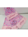 Sac pochon personnalisable pour crèche ou maternelle liberty Betsy neon