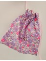 Sac pochon personnalisable pour crèche ou maternelle liberty Betsy neon