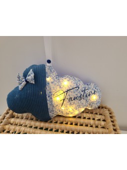 Veilleuse LED nuage personnalisable liberty et velours
