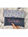 Trousse / pochette "Trucs de fille" en liberty Wiltshire fluo et velours