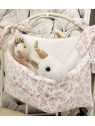 Range-pyjama ou range-doudou personnalisé double gaze fleurie