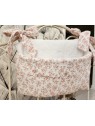 Range-pyjama ou range-doudou personnalisé double gaze fleurie