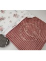 Protège carnet de santé double gaze et velours personnalisable avec prénom