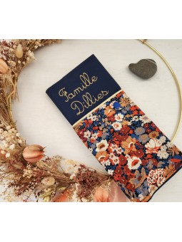 Protège livret de famille personnalisable liberty Thorpe (cadeau mariage, naissance ...)