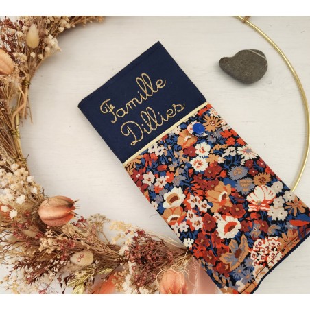 Protège livret de famille personnalisable liberty Thorpe (cadeau mariage, naissance ...)