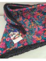 Chèche liberty Ciara et sherpa noire douce et chaude